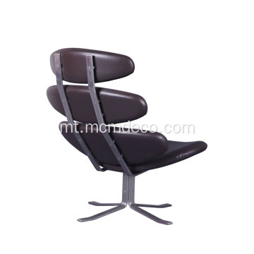 Corona Swivel Lounge Chair Miksija bil-Ġilda